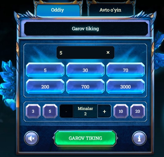 BC Melbet-da Minesweeper o'ynang